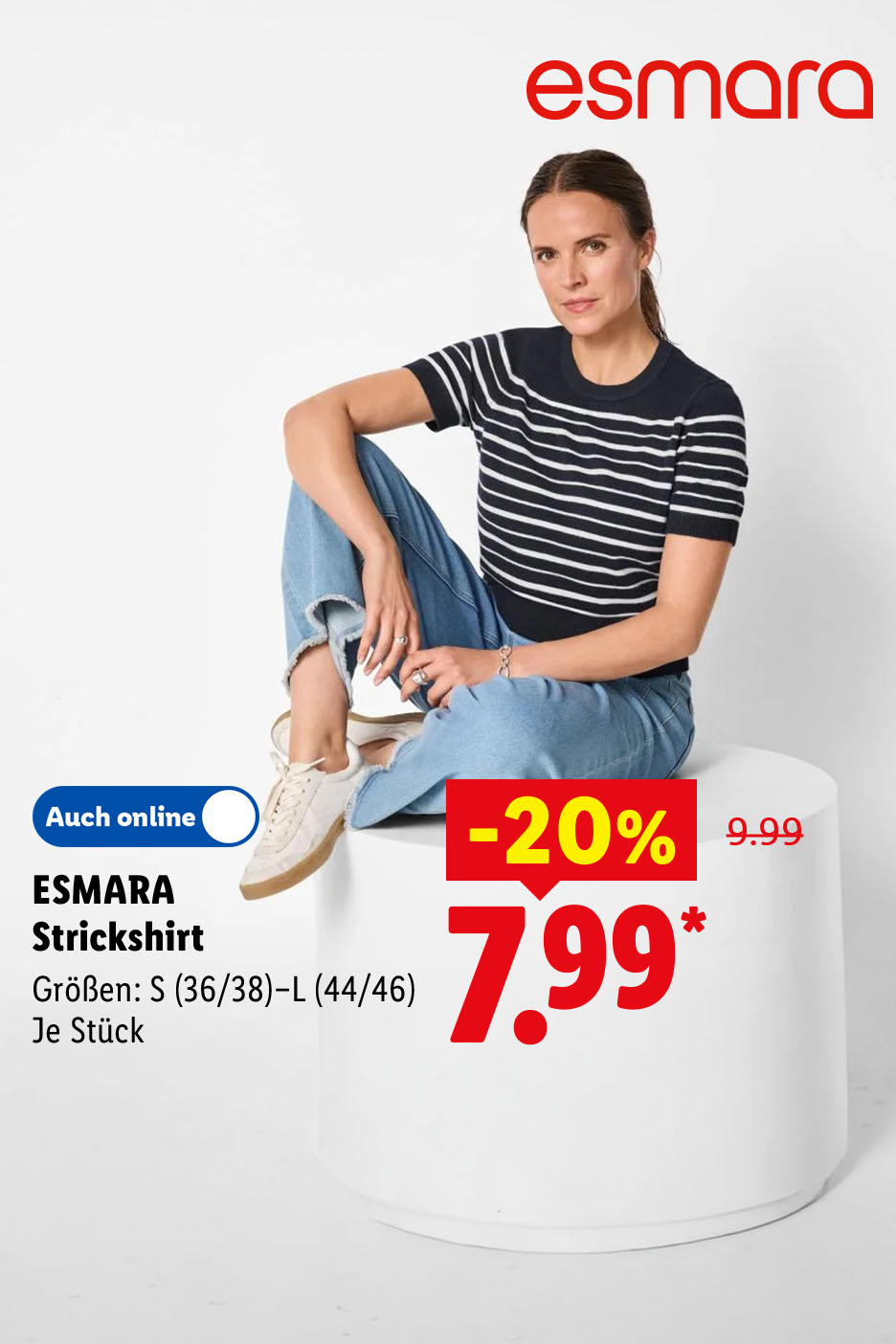 ESMARA Strickshirt, Größen: S (36/38)–L (44/46), je Stück auch online -20% für 7.99 €*.