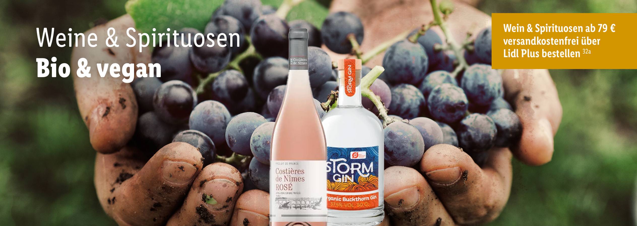 Weine & Spirituosen: Bio & vegan. Wein & Spirituosen ab 79€ versandkostenfrei über Lidl Plus bestellen (32a)