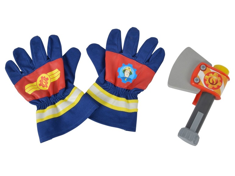 Gehe zu Vollbildansicht: Simba Feuerwehrmann Sam Spielset Handschuhe und Axt - Bild 1