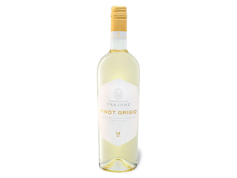 Gehe zu Vollbildansicht: Masseria Trajone Pinot Grigio Terre Siciliane IGP trocken, Weißwein 2021 - Bild 1