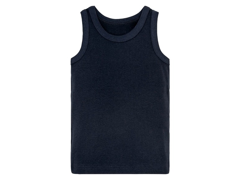 Gehe zu Vollbildansicht: LUPILU® Unterhemd Jungen, in Feinripp-Qualität, aus Baumwolle, mit Viskose, 3 Stück - Bild 5