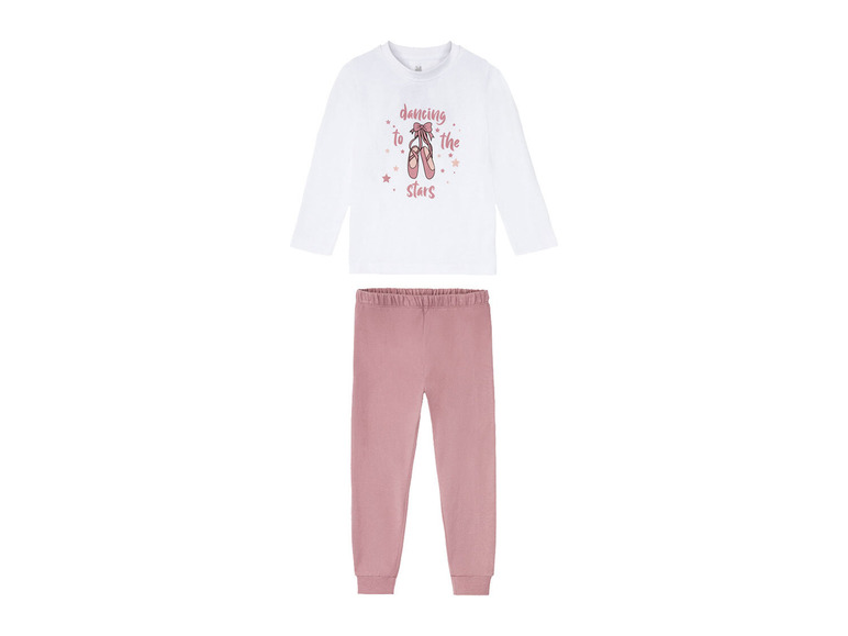 Gehe zu Vollbildansicht: lupilu® Kleinkinder Mädchen Pyjama, mit Print - Bild 2