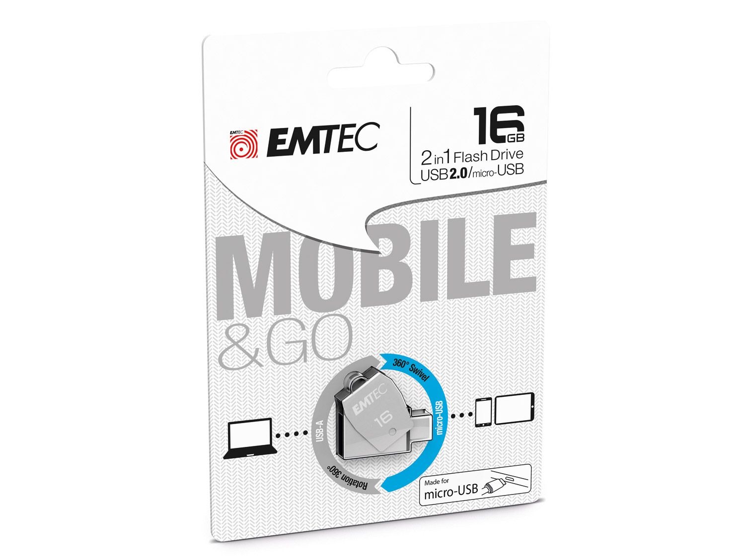 Emtec Dual USB micro-USB T250 Stick 2.0