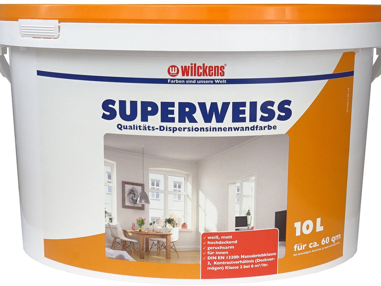 Superweiss, Innenräume 10 Wilckens für Dispersionsfarbe Liter,
