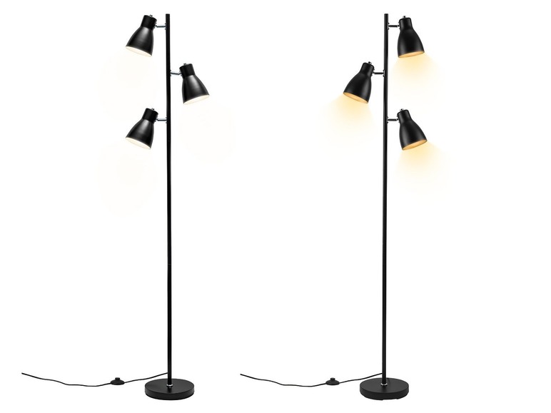 Gehe zu Vollbildansicht: LIVARNO LUX® LED-Stehleuchte, 165 cm Höhe, Metall matt, 3-flammig, dreh- und schwenkbar - Bild 1