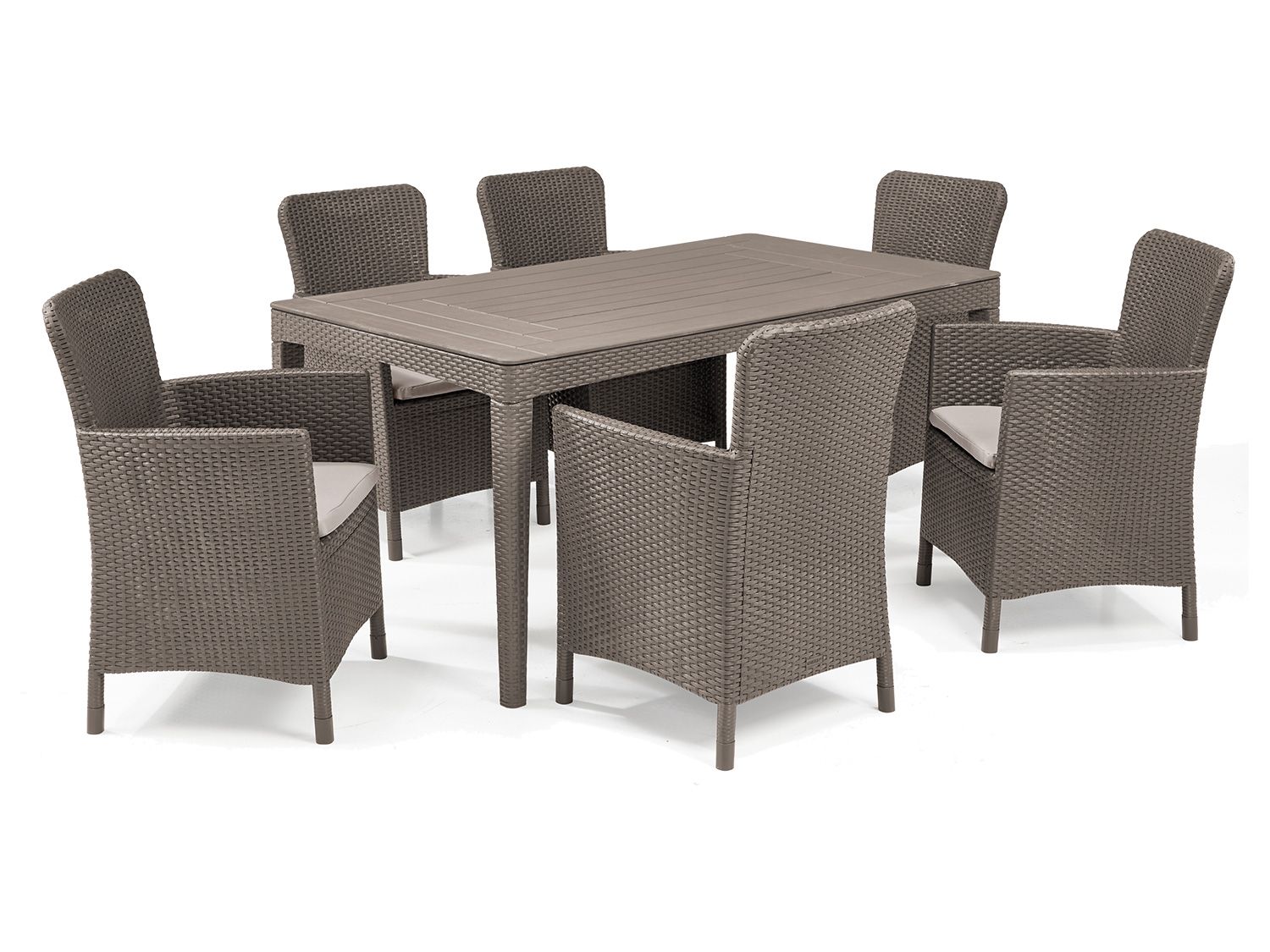 Keter Dining Set Girona-Miami (7-teilig, cappuccino)