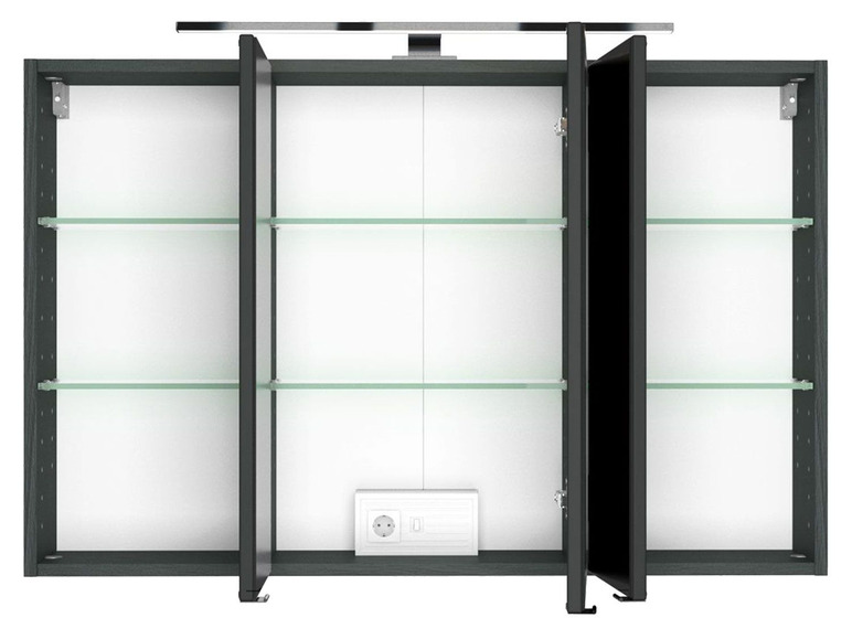 Gehe zu Vollbildansicht: HELD Spiegelschrank »Faro«, mit 3 Spiegeltüren, LED-Aufbauleuchte - Bild 17