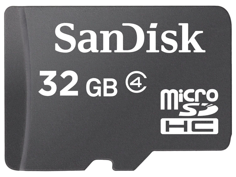 Gehe zu Vollbildansicht: SanDisk Micro SDHC Speicherkarte 32GB, SDSDQM-032G-B35 - Bild 1