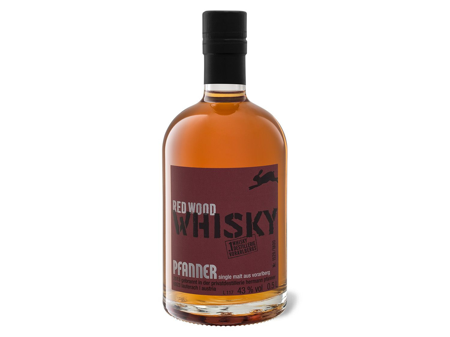 Pfanner Whisky Red Wood mit Geschenkbox 43% Vol LIDL 