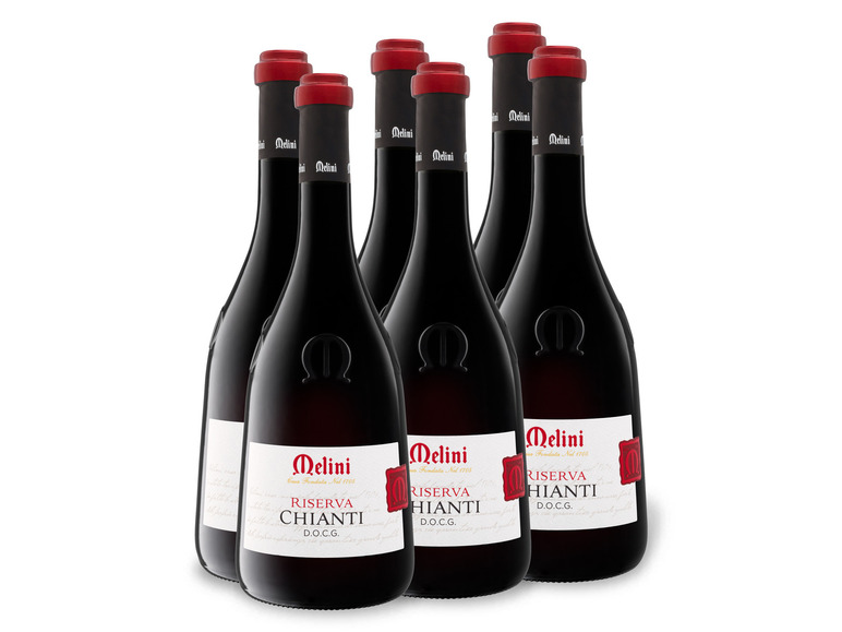 6 x 0 75-l-Flasche Weinpaket Melini Chianti Riserva DOCG trocken Rotwein