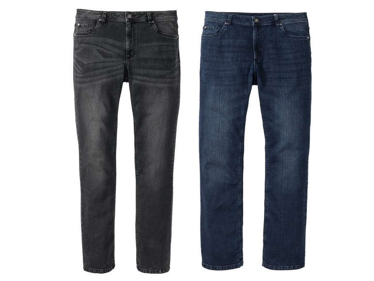 Gehe zu Vollbildansicht: LIVERGY® Herren Jeans, gerade geschnitten, mit Baumwolle - Bild 1