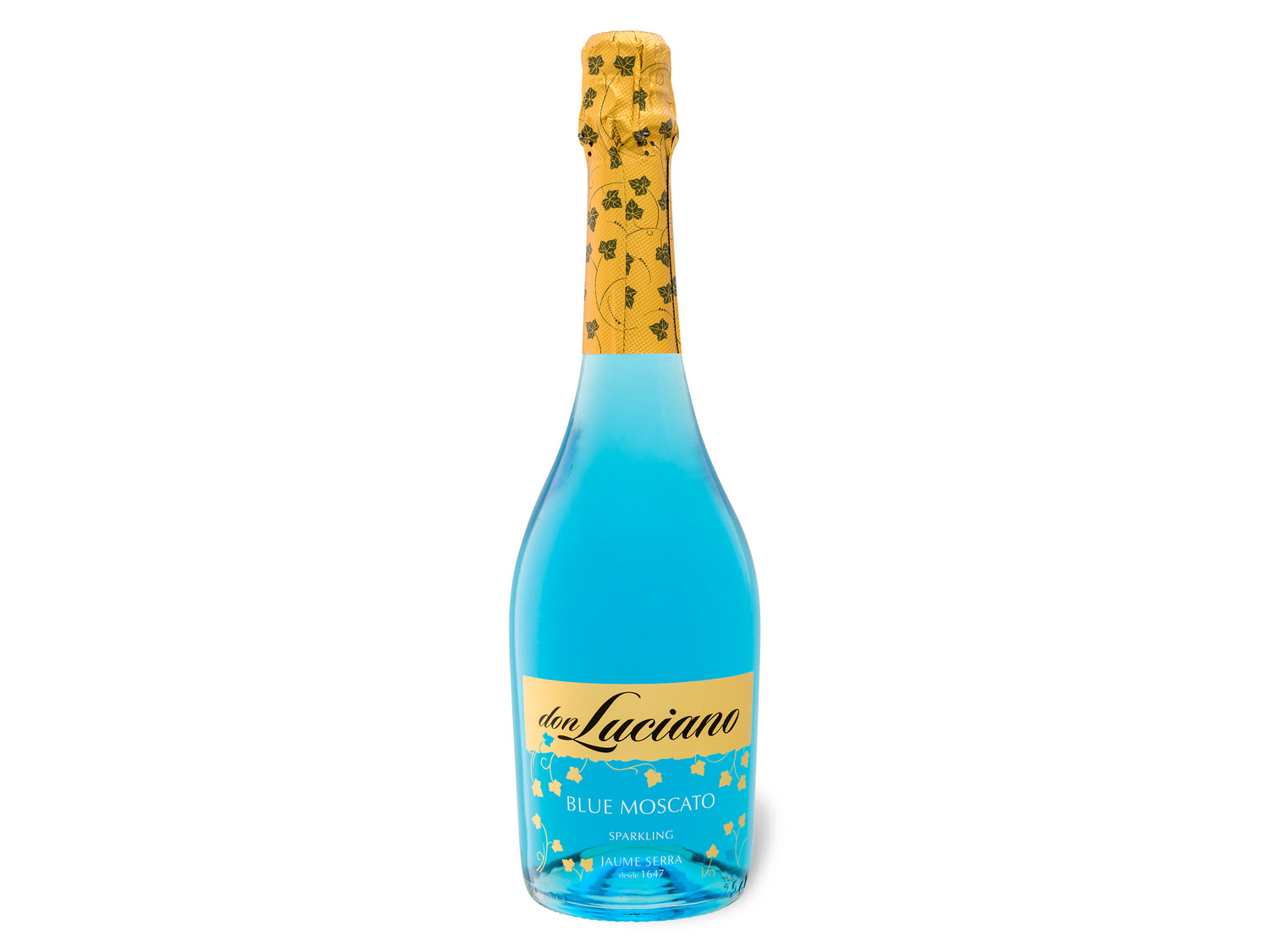 Don Serra Luciano aromatischer Moscato Qualitätsschaumwein Blue Jaume süß