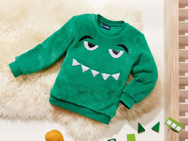 Gehe zu Vollbildansicht: LUPILU® Kleinkinder Pullover Jungen, mit Wendepailletten - Bild 11