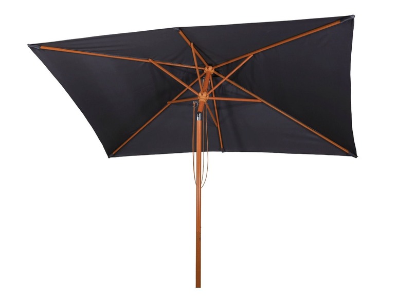 Gehe zu Vollbildansicht: Schneider Sonnenschirm »Alicante«, 300 cm Spannweite, UV-Schutz 80+, Holzoptik, Schutzhülle - Bild 1