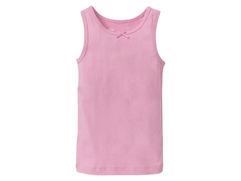 Gehe zu Vollbildansicht: LUPILU® Unterhemd Mädchen, in weicher Feinrippqualität, aus reiner Baumwolle, 3 Stück - Bild 8