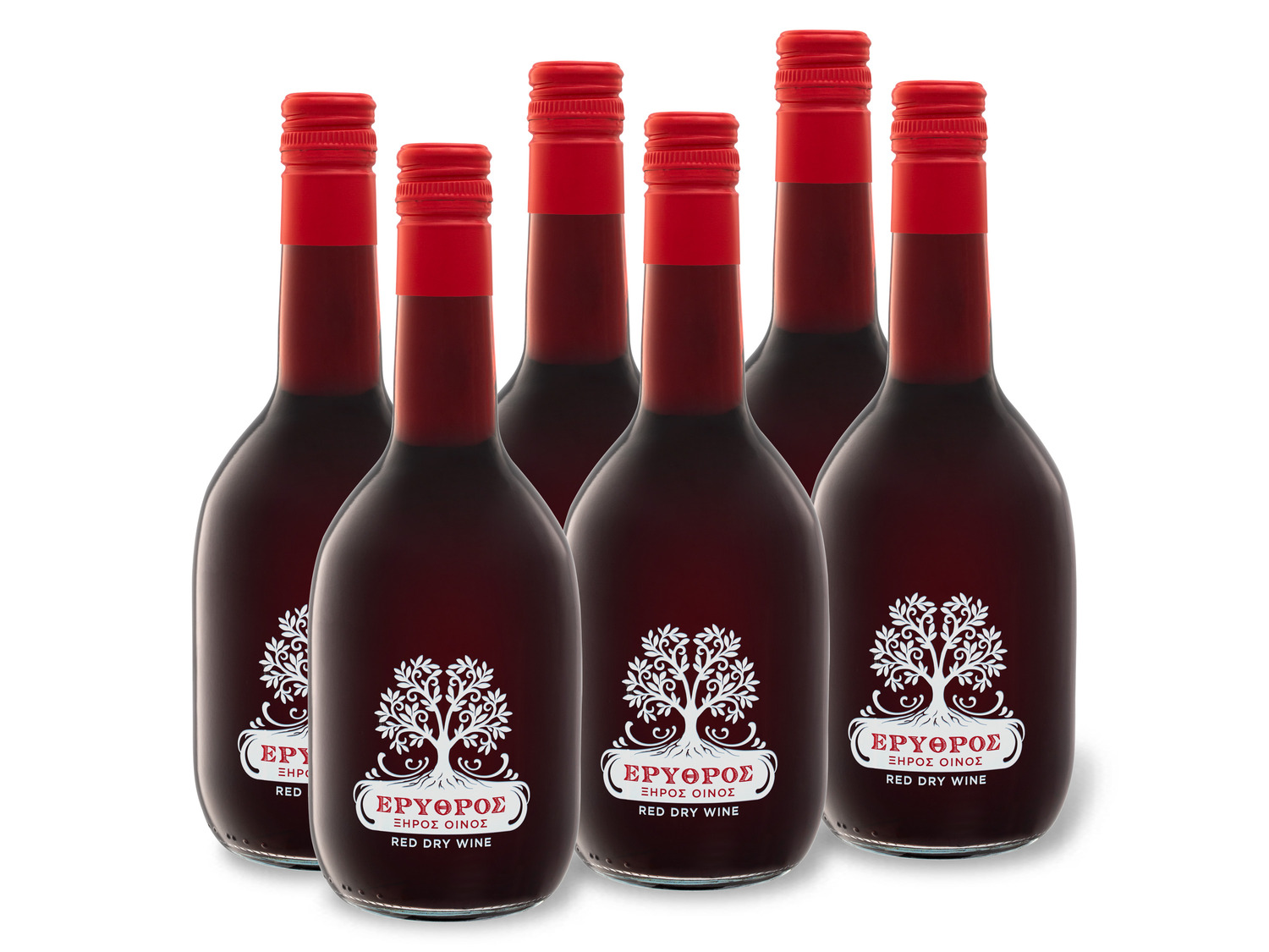 Weinpaket trocken Rot… 6 0,5-l, 0,5-l-Flasche x Rotwein