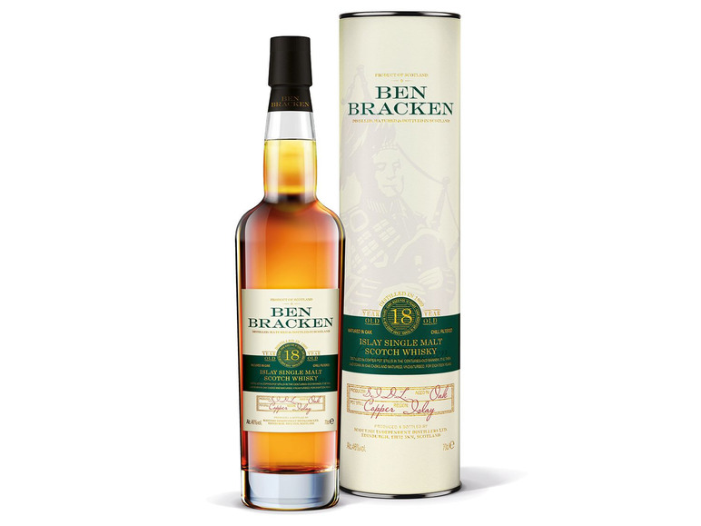 Ben Bracken Islay Single Malt 18 Vol Whisky mit Scotch Geschenkbox 46% Jahre