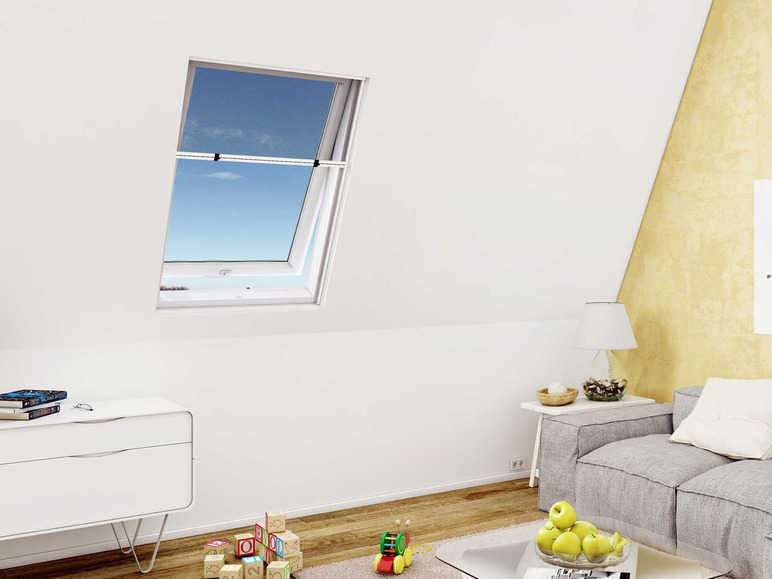 Komplettbausatz, 160 cm 100 wip x B Insektenschutz-Rollo Dachfenster, H für