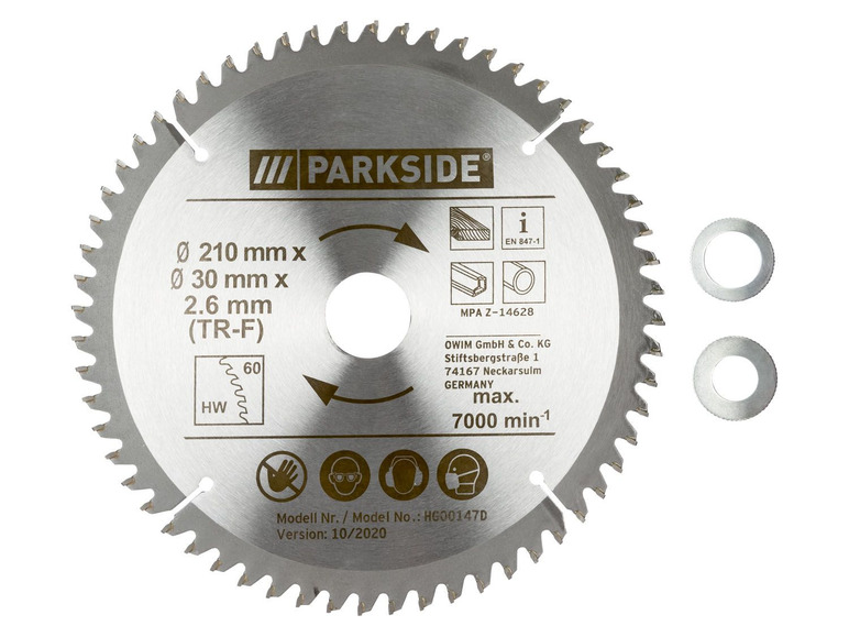 Gehe zu Vollbildansicht: PARKSIDE® Kreissägeblatt »PKSB 210«, 210 mm, aus Stahl - Bild 3