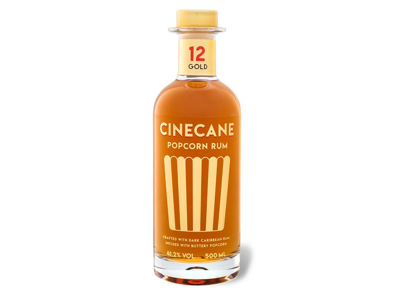 Gehe zu Vollbildansicht: Cinecane Popcorn Rum Gold 41,2% Vol - Bild 1