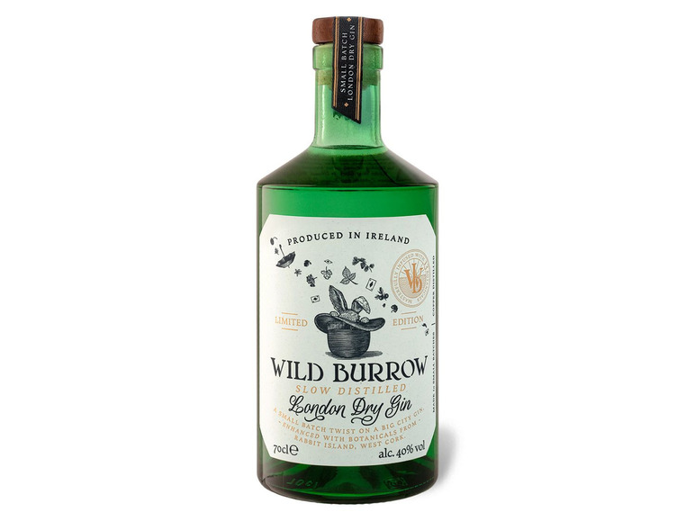 Wild Burrow 40% Gin Slow London Dry Vol Distilled