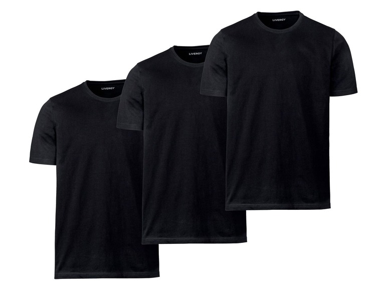 Gehe zu Vollbildansicht: LIVERGY® T-Shirt Herren, 3 Stück, aus Baumwolle - Bild 2