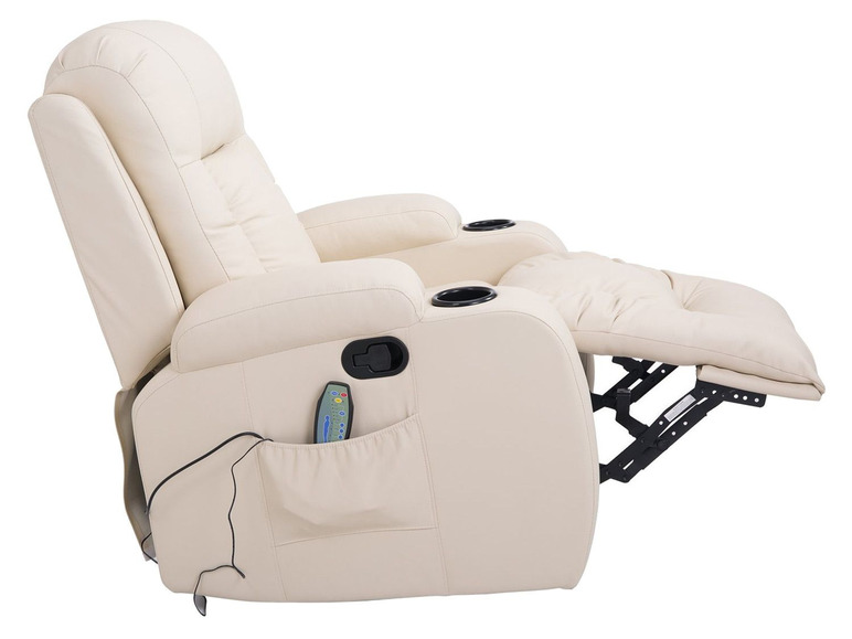 und HOMCOM Massage Sessel TV - Wärmefunktion creme mit