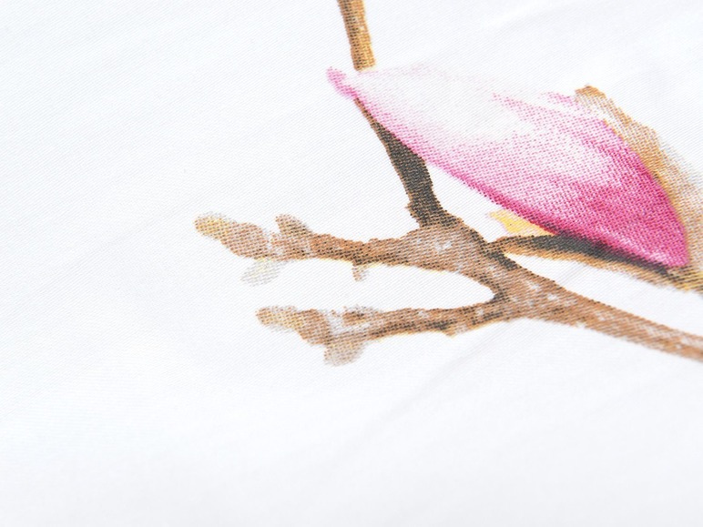 Gehe zu Vollbildansicht: Face-2-Face Mako-Satin Bettwäsche »Autumn Magnolia«, mit Seidenfinish und Reißverschluss - Bild 4