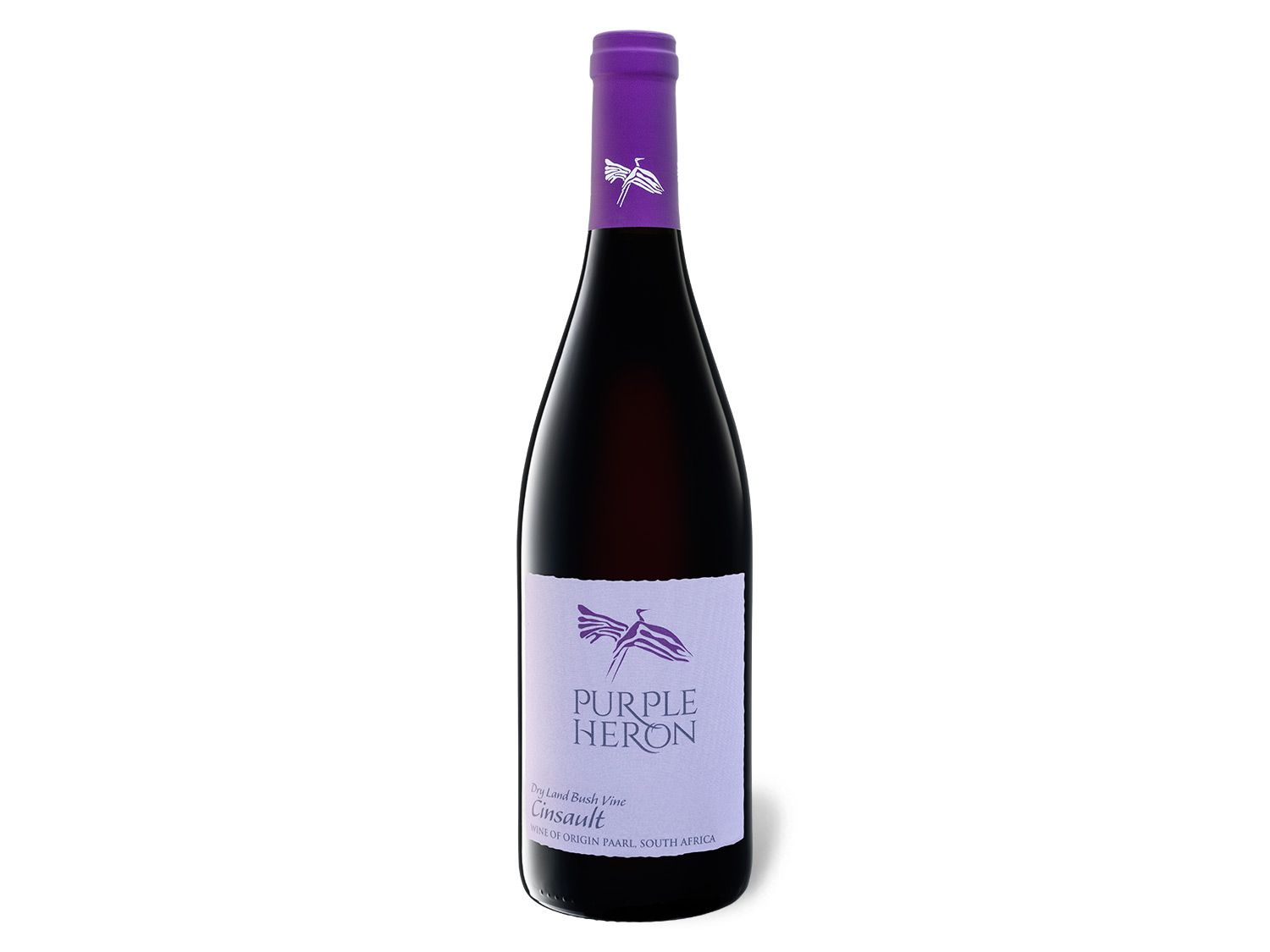 Cinsault trocken, 2018 Südafrika Heron Purple Rotwein