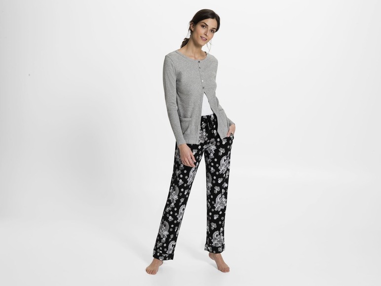 Gehe zu Vollbildansicht: ESMARA® Lingerie Damen Pyjama, 4-teilig, inklusive Cardigan und Top, mit Bio-Baumwolle - Bild 17