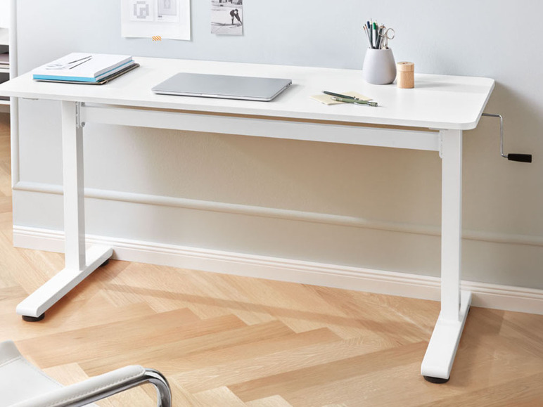 LIVARNO home Schreibtisch großer Tischplatte mit höhenverstellbar