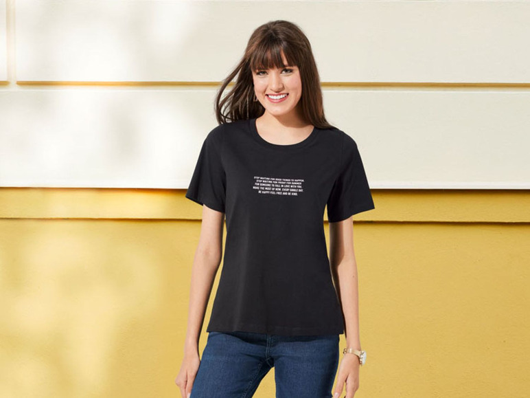Gehe zu Vollbildansicht: ESMARA® T-Shirt Damen, aus reiner Baumwolle - Bild 3