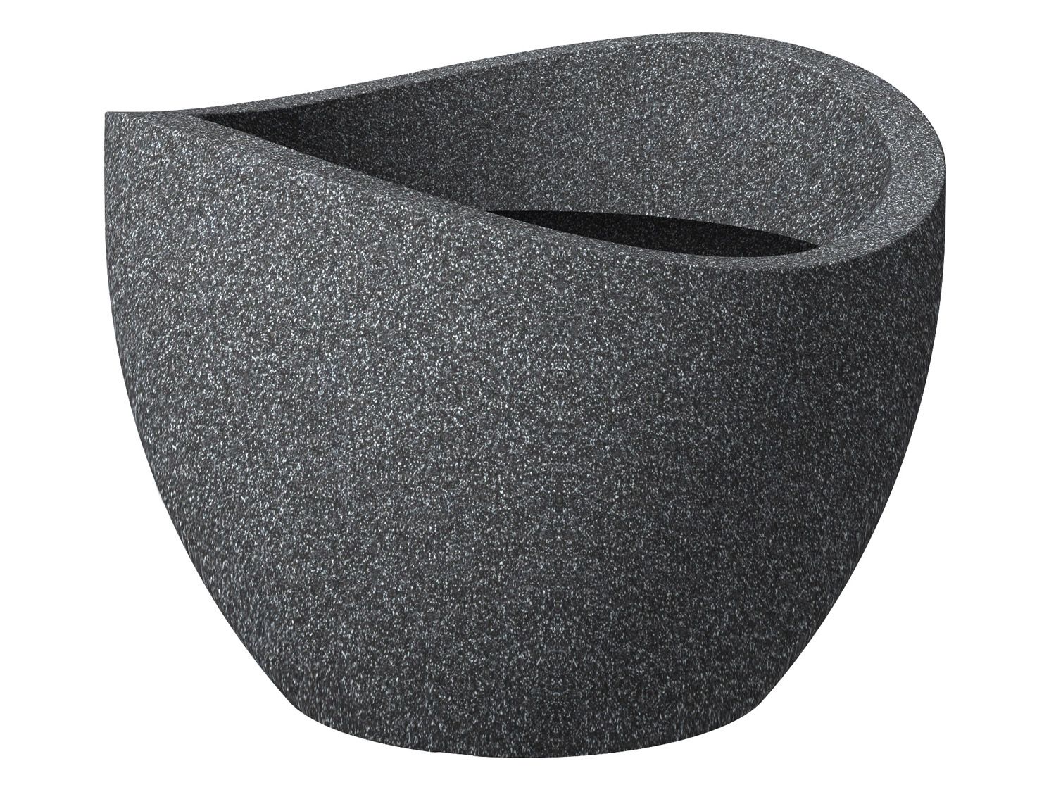 Scheurich Pflanzgefäß Wave Globe (Schwarz Granit, Ø 60 cm, Höhe 45 cm) Ø 60 cm, Höhe 45 cm