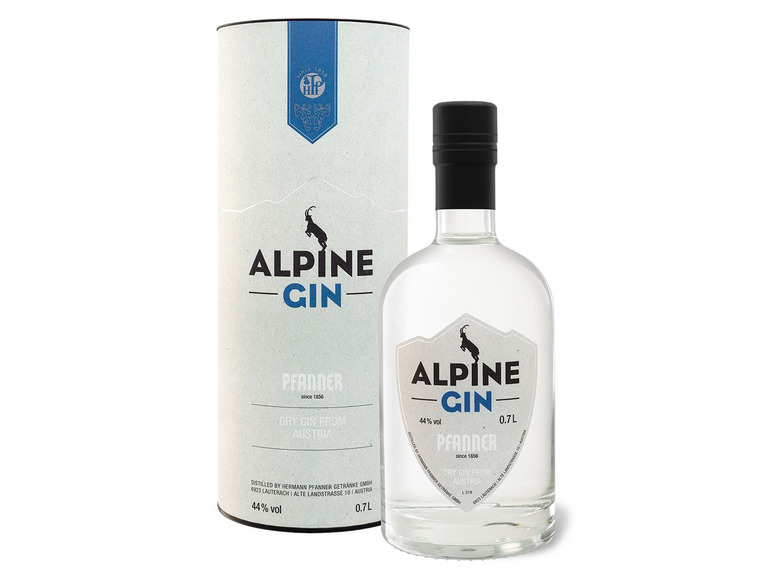 Pfanner Alpine Gin Vol 44% mit Geschenkbox