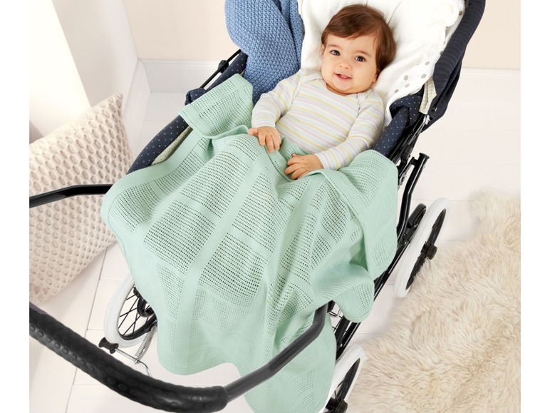 Gehe zu Vollbildansicht: LUPILU® Babydecke, 70 x 90 cm, gewebtes Design, geeignet für alle Jahreszeiten - Bild 7