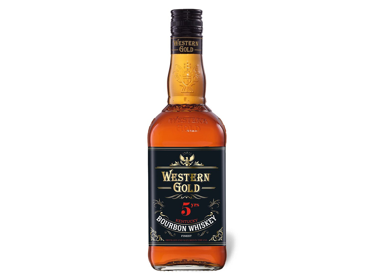 WESTERN GOLD Bourbon Whiskey 5 40% Jahre | LIDL Vol