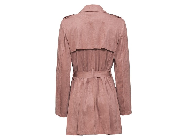 Gehe zu Vollbildansicht: ESMARA® Mantel Damen, in Veloursleder-Optik, mit Schulterzone - Bild 7