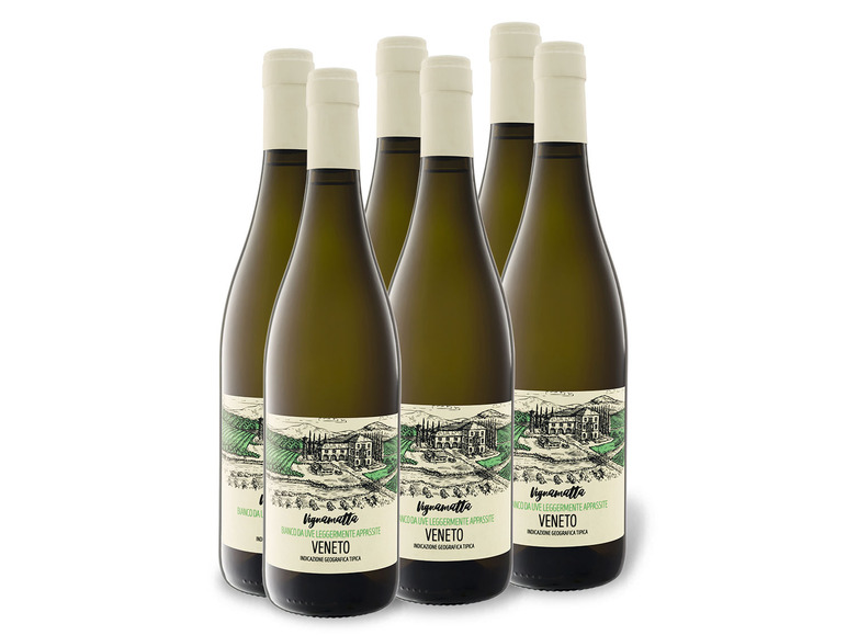 IGT x 75-l-Flasche Weinpaket halbtrocken 6 Veneto Bianco 0 Weißwein Vignamatta