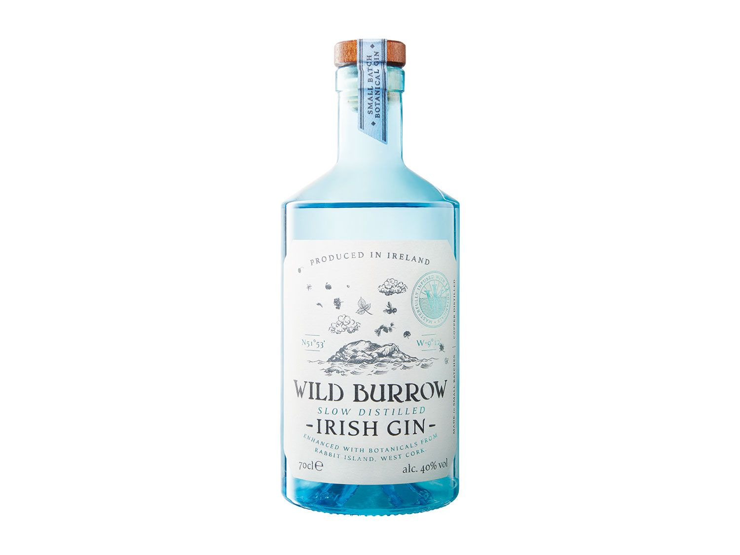Wild Burrow Slow LIDL Irish 40% Vol Gin Distilled 