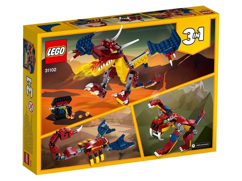 Gehe zu Vollbildansicht: LEGO® Creator 31102 »Feuerdrache« - Bild 2