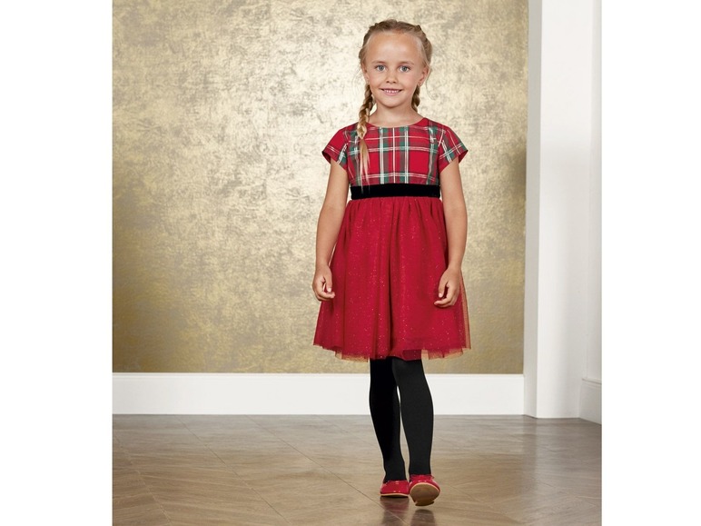 Gehe zu Vollbildansicht: LUPILU® Kleid Mädchen, in Tüll-Qualität, mit Glitzereffekt, Futter aus Polyester - Bild 6