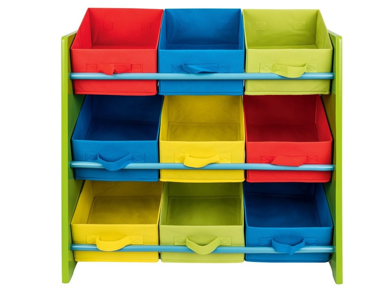 Gehe zu Vollbildansicht: LIVARNO LIVING® Kinderregal, mit 9 Boxen aus Pappe, mit Textilbezug, Stäbe aus Metall - Bild 2