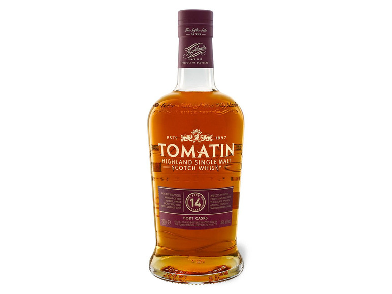 Tomatin Highland Single Malt Scotch Whisky 14 Jahre mit Geschenkbox 46% Vol
