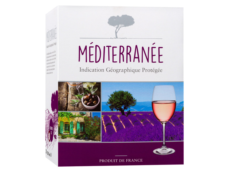 Méditerranée 3,0-l-Bag-in-Box Rosé trocken, Roséwein IGP 2021