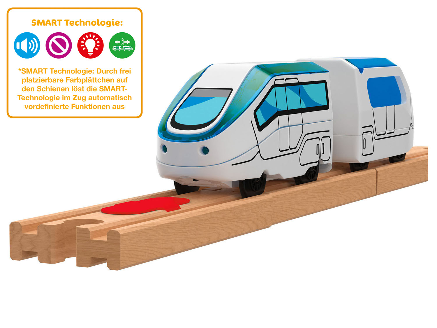Technologie Playtive Eisenbahn mit Weltraum, SMART Holz