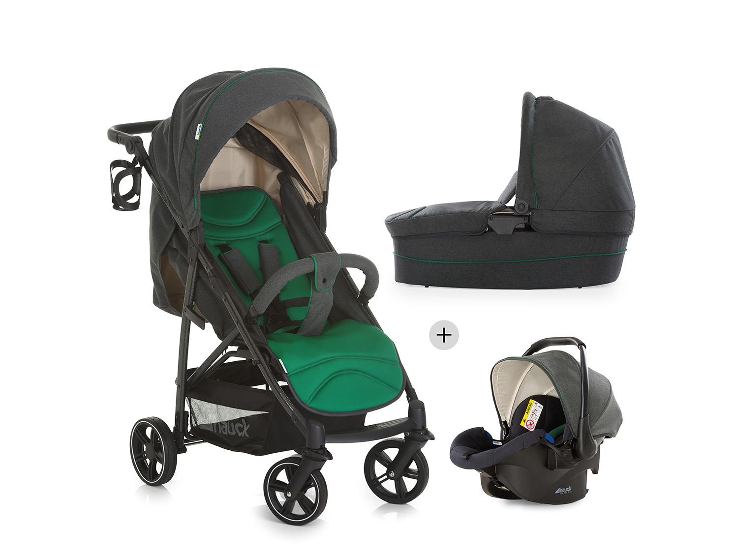 hauck Kinderwagen Rapid 4S Plus Trioset (emerald)