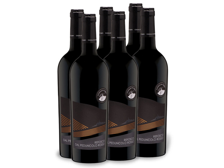 6 x 0,75-l-Flasche Weinpaket Peduncolo Refosco dal DOP Friuli trocken, Grave Rotwein