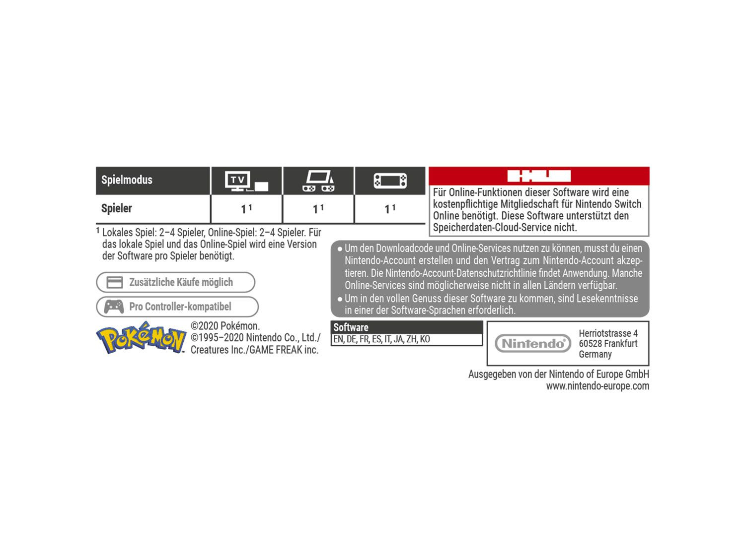 Erweiterungspass Schwert Schild: Pokémon Pokémon und