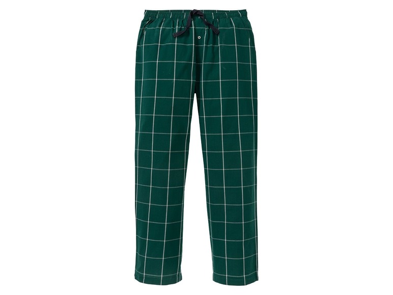 Gehe zu Vollbildansicht: LIVERGY® Herren Pyjama, mit Bindeband und Taschen, aus reiner Baumwolle - Bild 4