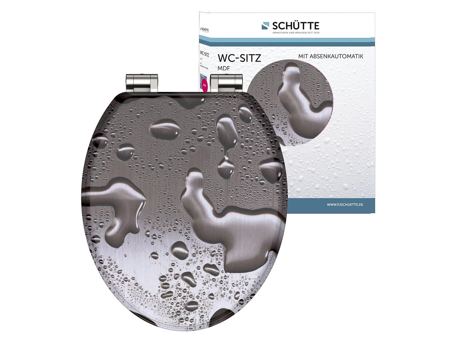 Schütte WC Sitz MDF mit Absenkautomatik (Tropfen)